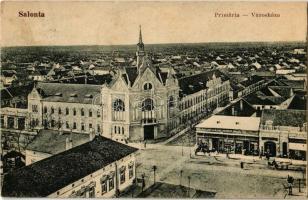 Nagyszalonta, Salonta; városház, üzletek / Primaria / town hall, shops (EK)