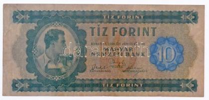 1946. 10Ft "A334 094989" T:III  Hungary 1946. 10 Forint "A334 094989" C:F  Adamo F1