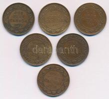 Kanada 1911-1918. 1c Br "V. György" (6x) T:1-,2,2-
Canada 1911-1918. 1 Cent Br "Geor...
