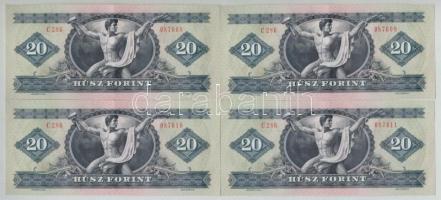 1980. 20Ft (4x) sorszámkövetők T:I- törés nélküli hajlás 
Adamo F17