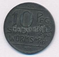 Német Birodalom/Weimari Köztársaság/Worms 1918. 10pf Zn szükségpénz T:1- Germany/Weimar Republic/Worms 1918. 10 Pfenning Zn necessity coin C:AU