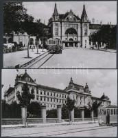 cca 1930 Budapest, 61-es villamos a Ferenc József hídon, vintage felvételről készült modern nagyítás...
