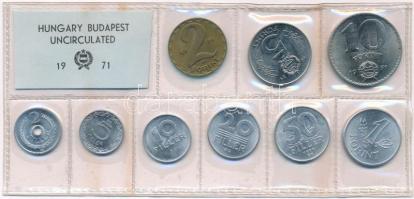 1971. 2f-10Ft (9xklf) érmés forgalmi sor fóliatokban T:1  Adamo FO4