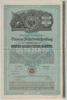 Ausztria / Bécs 1889. 3%-al kamatozó államkötvény 100G-ről, szelvényekkel T:III szép papír Austria / Wien 1889. 3% interest State Loan about 100 Gulden, with coupons C:F fine paper