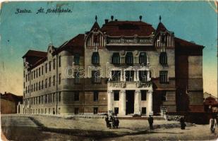 1917 Zsolna, Sillein, Zilina; Állami főreáliskola / state school (ragasztónyom / glue marks)