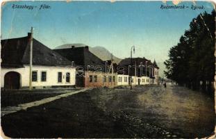 1912 Rózsahegy, Ruzomberok; Fő tér. Kiadja Klimacek Sándor / Rynok / main square (EB)