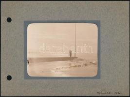 cca 1970 Jankó Mária felvételei egy balatoni vitorlás borulásáról, 2 db fotó, 13x18 cm + 1930 Kenese...