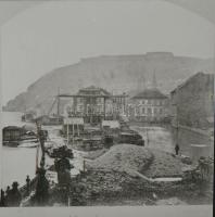 cca 1880 Klösz György (1844-1913) pesti fényképész 17 db vintage fotójáról készült 12 db negatív:   ...