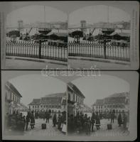 cca 1880 Klösz György (1844-1913) pesti fényképész 17 db vintage fotójáról készült 12 db negatív:   ...