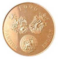 1996. Magyar Reformátusok III. Világtalálkozója - Erdély aranyozott fém emlékérem (42,5mm) T:PP foltos