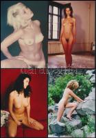 cca 1986 Színes történetek, szolidan erotikus felvételek, 5 db vintage negatív + 6 db vintage fotó és/vagy mai nagyítás, a papírképek és a negatívok között nincs összefüggés, 6x6 cm és 12,5x8,8 cm