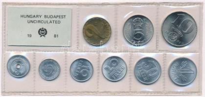 1981. 2f-10Ft (9xklf) érmés forgalmi sor fóliatokban T:1  Adamo FO14