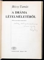 Bécsy Tamás: A dráma lételméletéről. Bp., 1984, Akadémiai. Vászonkötésben, jó állapotban.
