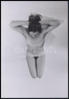 cca 1974 Izgalmas emlékek újra pozicionálva, szolidan erotikus felvételek, 13 db vintage negatív + 2...