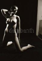 cca 1975 Érzéki játékok, szolidan erotikus felvételek, 13 db vintage negatív + 2 db vintage fotó és/...