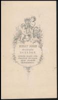 cca 1863 Eger, Mihály József fényképész műtermében készült, vizitkártya méretű, hátoldalán jelzett f...