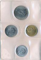 1982. 2f-10Ft (9xklf) forgalmi sor sötétbordó műbőrtokban T:1