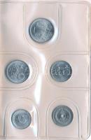 1982. 2f-10Ft (9xklf) forgalmi sor sötétbordó műbőrtokban T:1