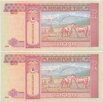 Mongólia 2002. 20T (2x) sorszámkövetők T:I
Mongolia 2002. 20 Tugrik (2x) sequential serials C:UNC
...