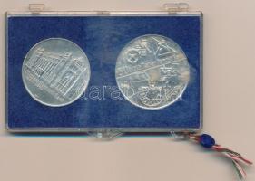 1974. 50Ft Ag + 100Ft Ag "MNB" pár eredeti, plombált, sérült MNB plasztiktokban T:BU patin...