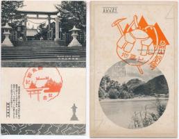 12 db RÉGI kínai és japán képeslap / 12 pre-1945 Chinese and Japanese postcards