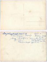 1942-1953 Hajdúszoboszló, fürdőzők. Fotó Czeglédy - 2 db fotó / 2 photos