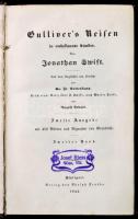 Johnathan Swift: Gulliver's Reisen in unbekannte Länder. I-II. kötet. J. J. Grandville illusztr...