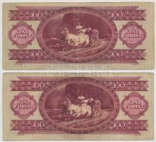 1949. 100Ft (2x) T:III,III- 
Adamo F28