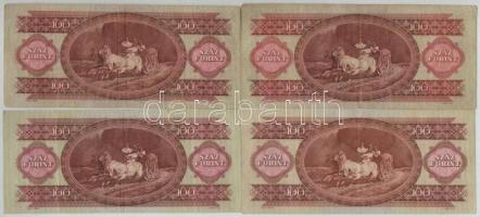 1949-1992. 100Ft (8xklf) T:III szép papír