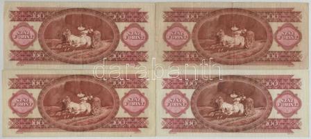 1949-1992. 100Ft (8xklf) T:III szép papír