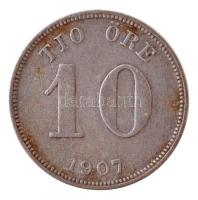 Svédország 1907EB 10ö Ag T:2 Sweden 1907EB 10 Öre Ag 
C:XF Krause KM#774