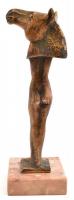 Jelzés nélkül: Akt lófejjel. Bronz, márvány talapzaton, m: 19,5 cm