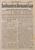 1898 Kassa, Szőlőszeti és borászati lap. Szerk. és kiadótulajdonos: Maurer János. 19. évf. 1898. 1-5...