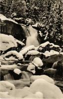 1948 Tátra, Vysoké Tatry; Nagy-Tarpataki vízesés télen / Studenovodské vodopády / waterfall in winter