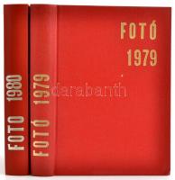1979-1980 Fotó folyóirat. 26. évf. 1-12. sz.+27. évf. 1-12. sz. 2 teljes évfolyam, két kötetbe kötve. Modern egészvászon-kötésekben.