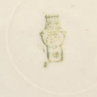 Zsolnay porcelán mélytányérok, jelzett, kopásnyomokkal, 6 db, d: 24 cm