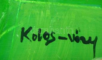 Kolos jelzéssel: Kompozíció. Olaj, farost, 40×40 cm