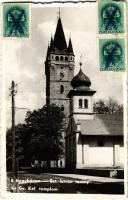 1941 Nagybánya, Baia Mare; Szent István torony és Görögkeleti templom / clock tower and Greek Orthodox church