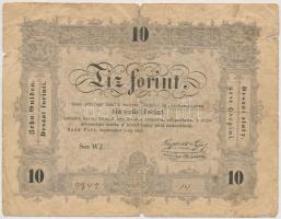1848. 10Ft Kossuth Bankó T:III szakadások Adamo G111