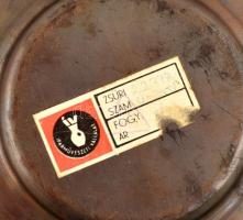 2 db jelzett iparművész réz falitányér, dísztányér. d: 20, 25 cm