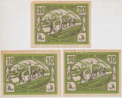 Ausztria / Offenhausen ~1920. 10h + 20h + 50h T:I- egyiken kis szakadás, kis sarokhiány
Austria / O...