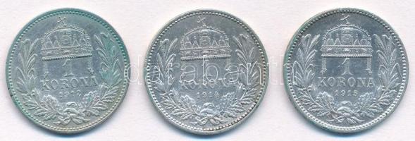 1912KB-1915KB 1K Ag "Ferenc József" (3xklf) T:1-,2,2- ph.
Adamo K5.1