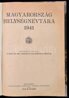 Magyarország helységnévtára 1941. Bp., 1941, Hornyánszky. Későbbi félvászon kötésben, jó állapotban