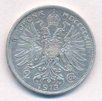 Ausztria 1913. 2K Ag "Ferenc József" T:1-,2 
Austria 1913. 2 Corona Ag "Franz Joseph...