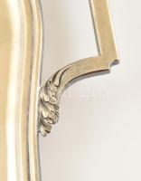 Wiskemann ezüstözött füles tálca, jelzett, 52×36 cm