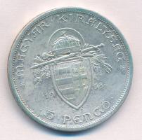 1938. 5P Ag "Szent István" T:2 k. Adamo P8.1