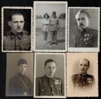 cca 1920-1940 12 db vegyes katonai fotó a Horthy-korszakból, 6×4 és 13×89 cm közötti méretekben