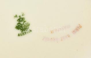 MZ osztrák porcelán kancsó, kézzel festett, jelzett (forgalmazó: Párisi Nagy Áruház), tető nélkül, k...