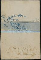 cca 1914-1918 Katona az I. világháborúból, ügyességi és gallérjelvénnyel, 6,5×4,5 cm