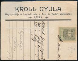 1870-1898 5 db okmánybélyeg + 1 okmány okmánybélyeggel